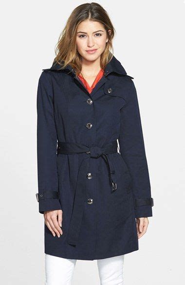 trenchcoat rot michael kors|michael kors single breasted coat.